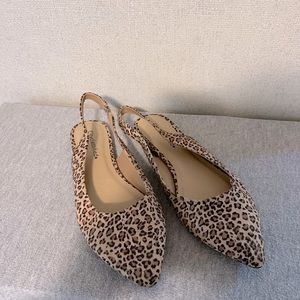 City classified cheetah print flats with strap
